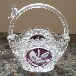 Vintage Hofbauer Byrdes Crystal Collection Basket